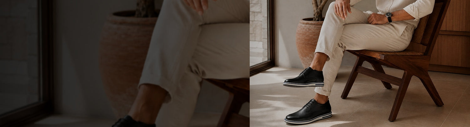 Modelo usando calçado casual premium Sandro Moscoloni Aspen