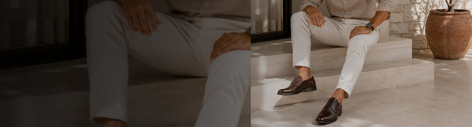 Modelo usando calçado masculino Sandro Moscoloni Richmond como presente premium
